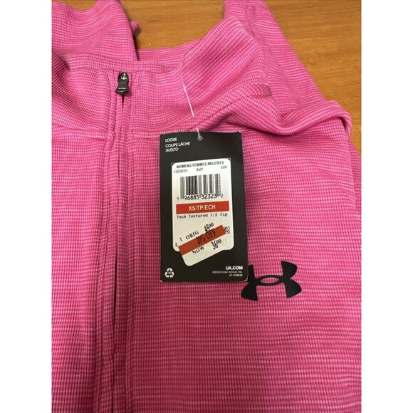 Under Armour Women's Tech Quarter Zip Pink, XS - Picture 3 of 4